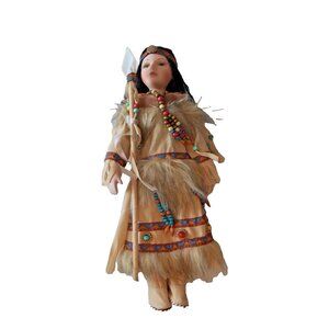 Porcelain Native American Girl / Heritage Signature Collection Doll 18" - Hania